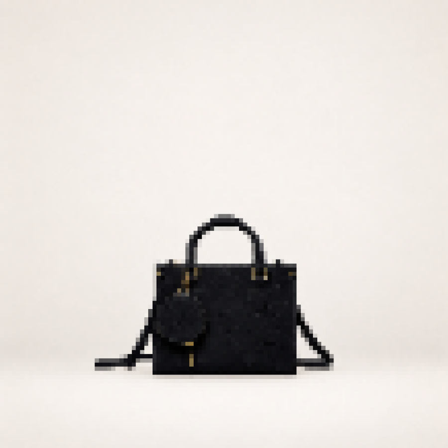 Embossed Monogram Satchel Bag – Women's East-West Crossbody Handbag with Removable Pouch