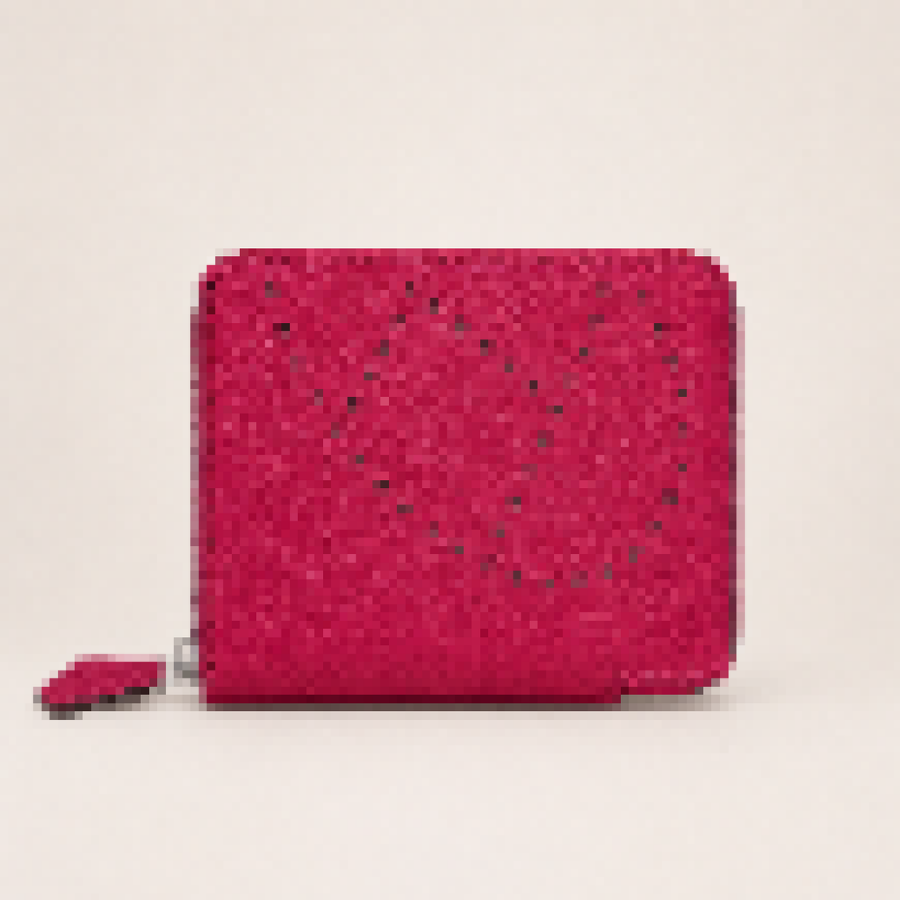 Minimalist Perforated Leather Zip Wallet – Compact Everyday Card Holder for Men & Women