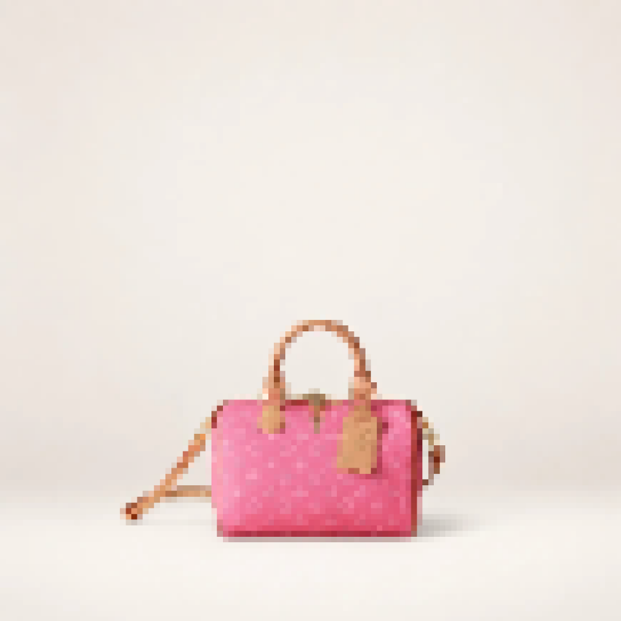 Monogram Boston Bag – Women's Top Handle Crossbody Handbag with Removable Strap