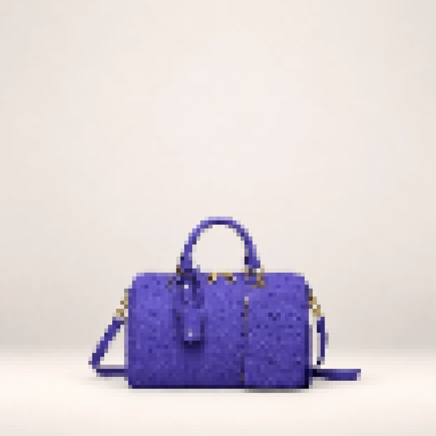 Embossed Monogram Boston Bag – Women's Top Handle Handbag with Adjustable Shoulder Strap