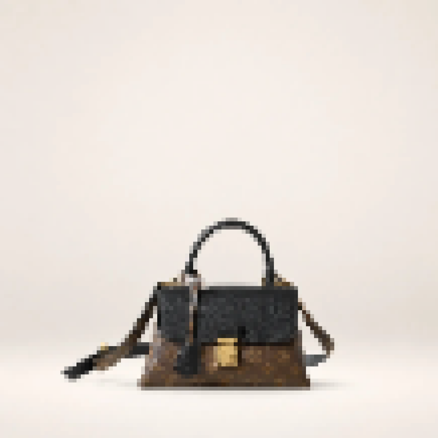 Mini Top Handle Bag – Women's Structured Handbag with Detachable Shoulder Strap