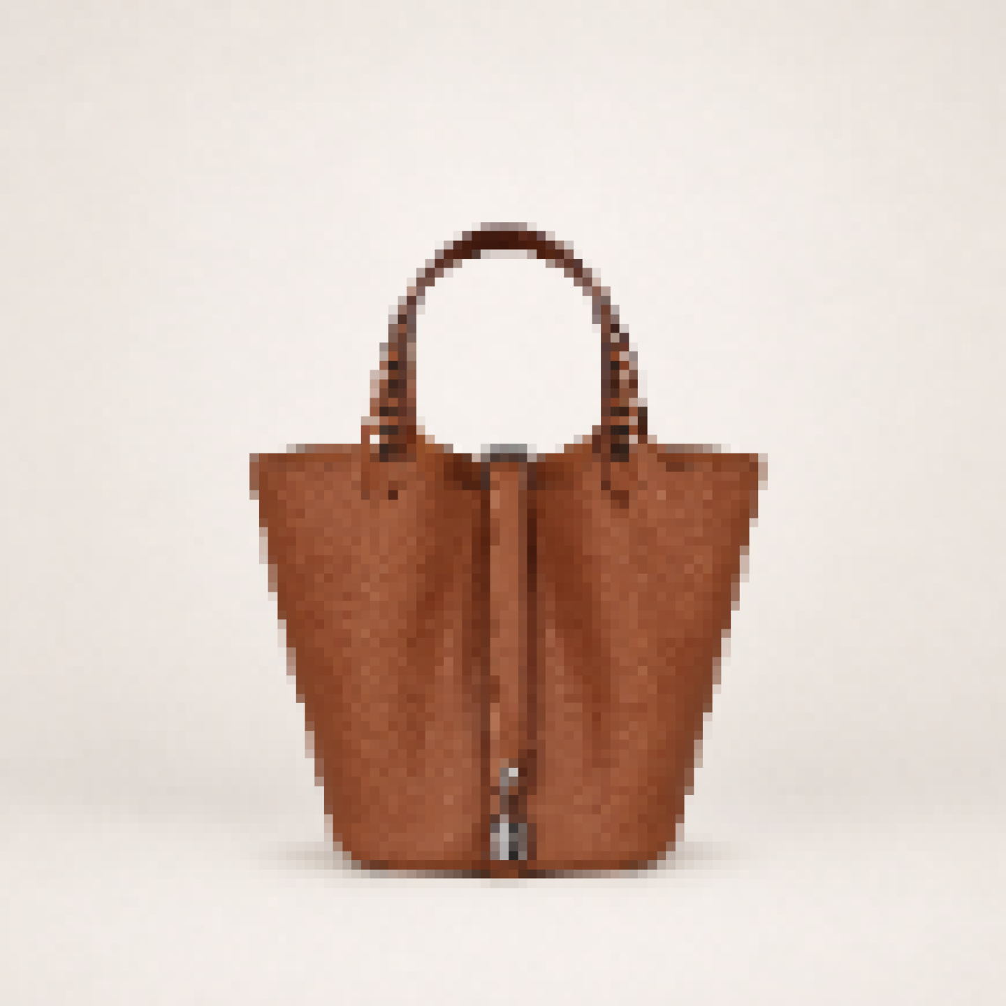 Bucket Tote Bag with Woven Top Handle for Daily Carry