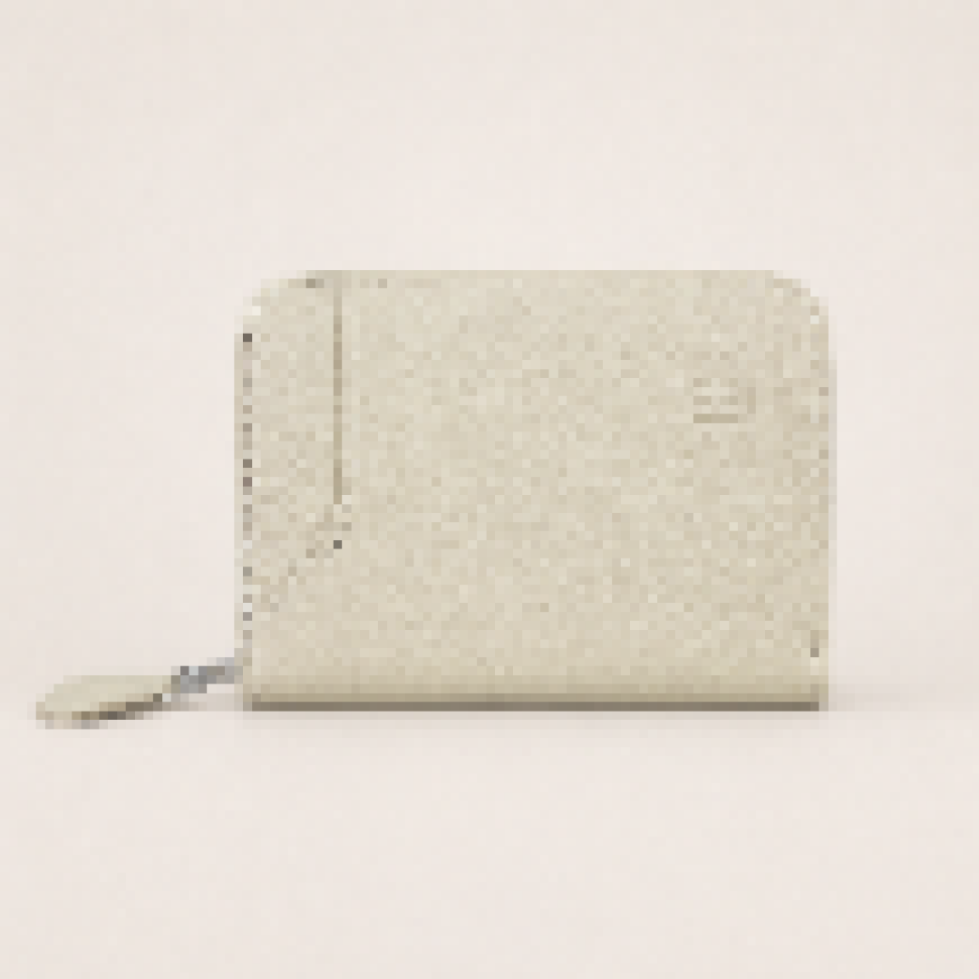 Minimalist Card Wallet with Zipper Closure for Daily Use