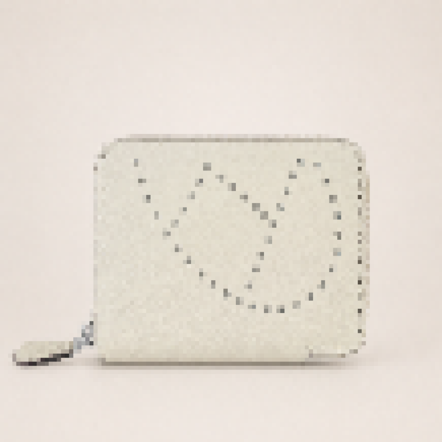 Minimalist Perforated Leather Zip Wallet – Compact Everyday Card Holder for Men & Women