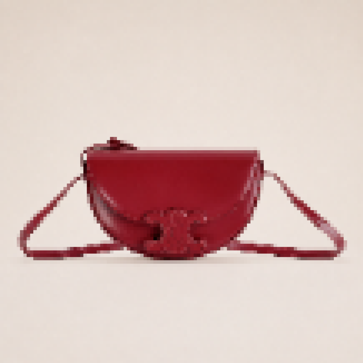 Crescent Crossbody Shoulder Bag with Statement Clasp for Everyday Use