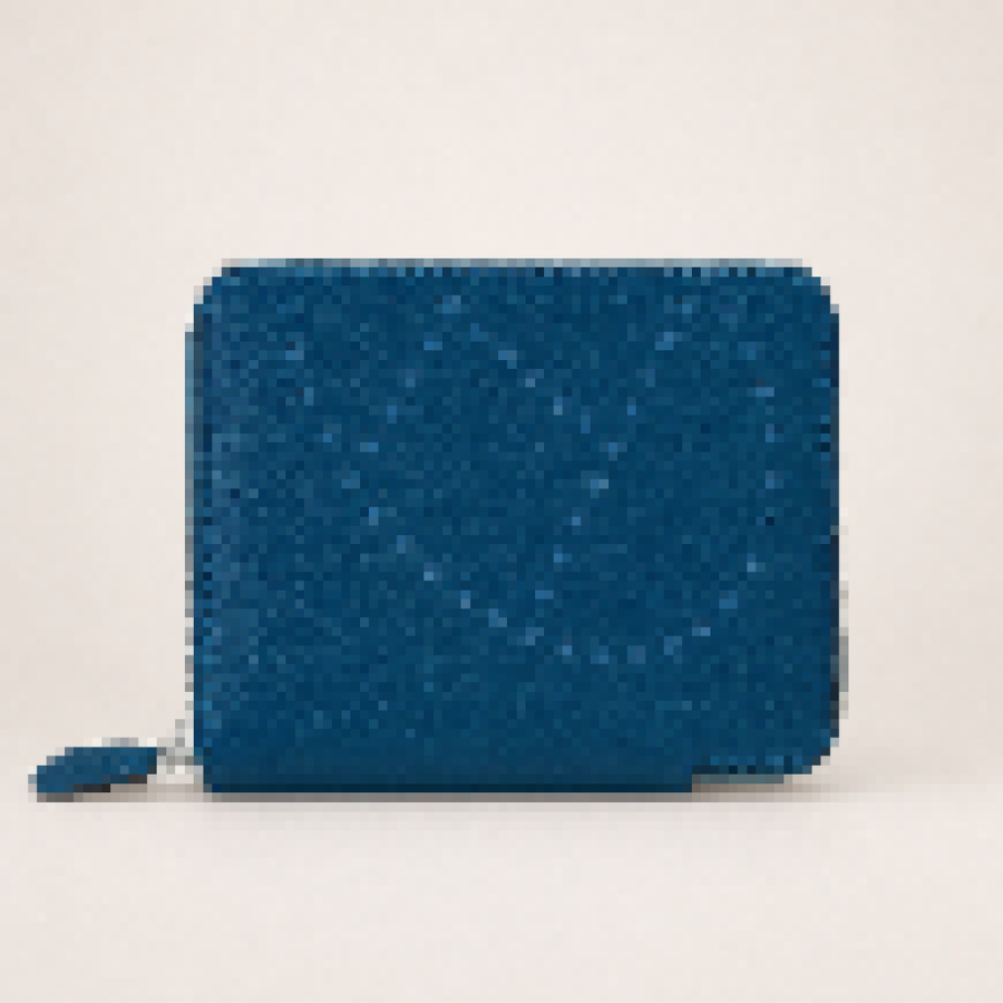 Minimalist Perforated Leather Zip Wallet – Compact Everyday Card Holder for Men & Women