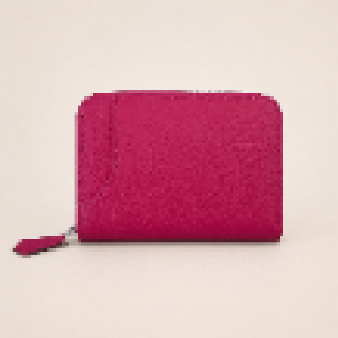 Minimalist Card Wallet with Zipper Closure for Daily Use