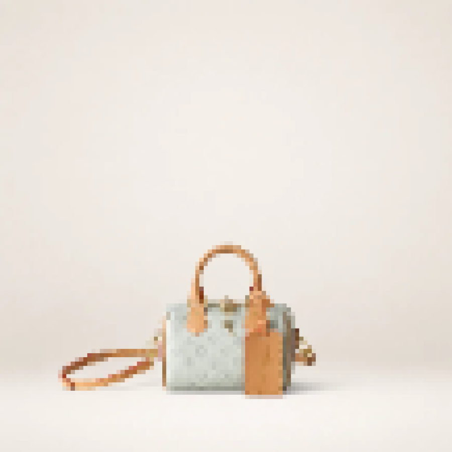 Monogram Mini Boston Bag – Women's Small Crossbody Purse with Removable Strap