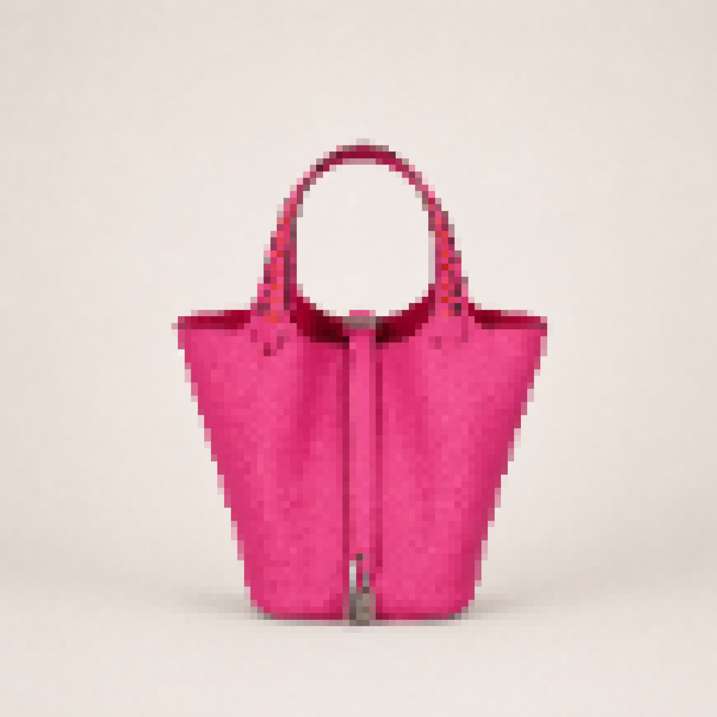 Bucket Tote Bag with Woven Top Handle for Daily Carry