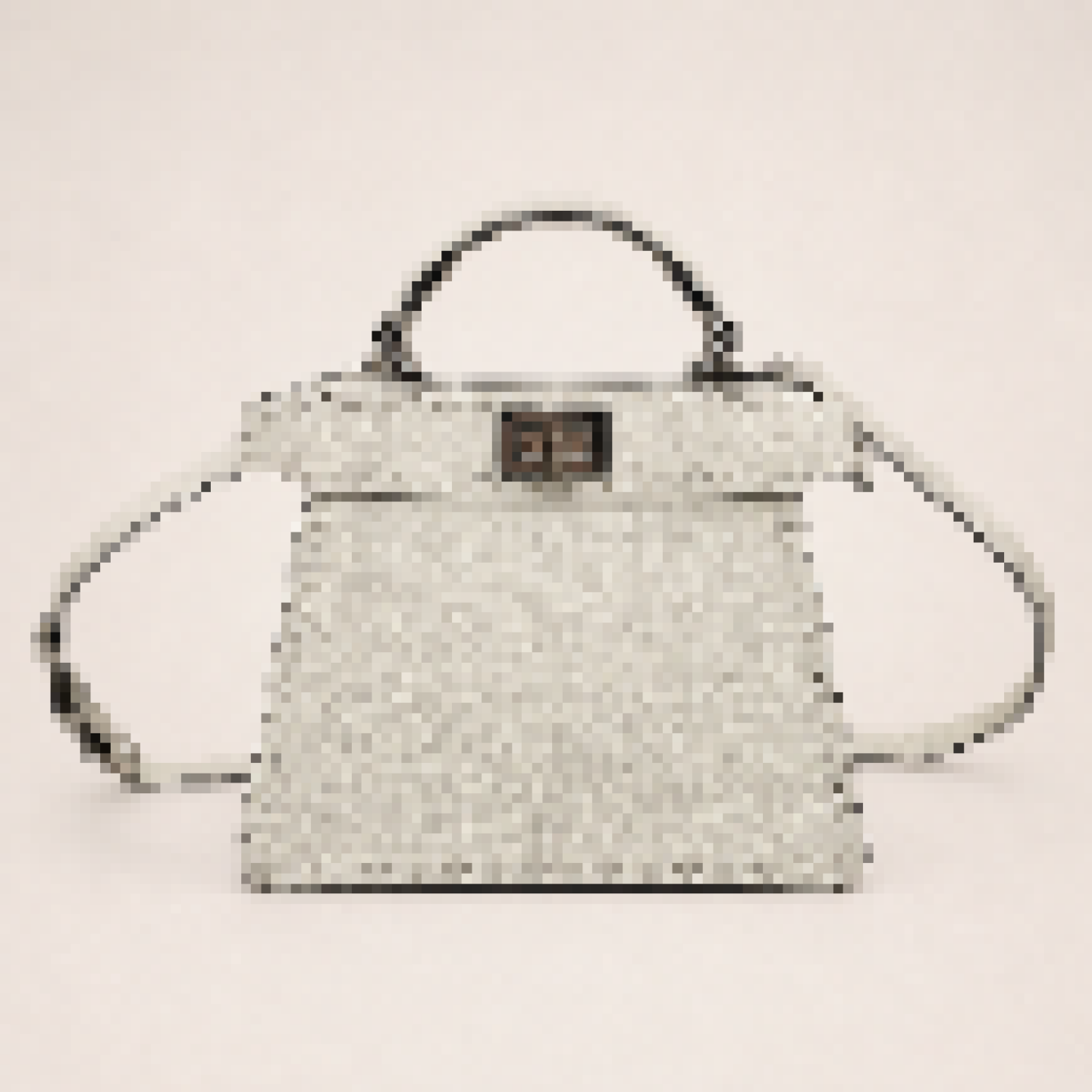 Mini Structured Leather Top Handle Bag with Turn-Lock Closure – Elegant Crossbody Satchel for Women