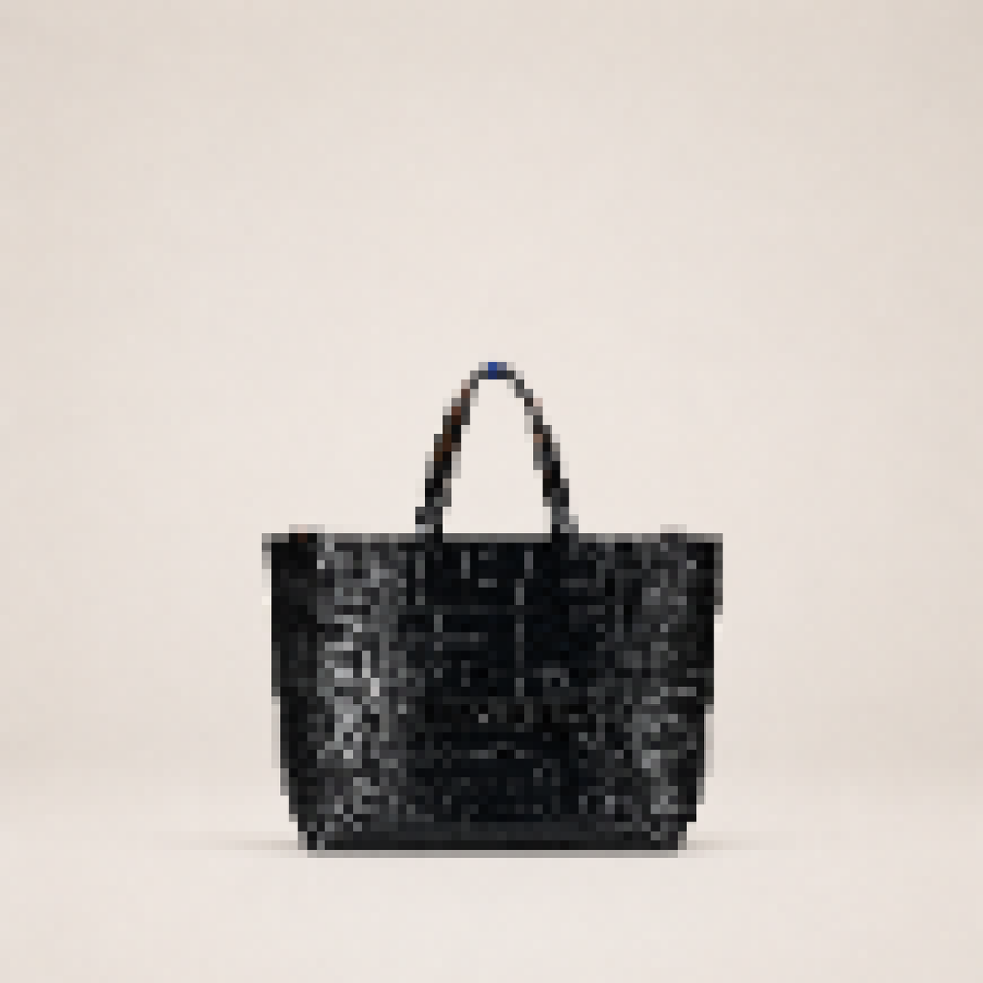 Embossed Shopper Tote Bag – Women's Large Shoulder Handbag with Spacious Interior