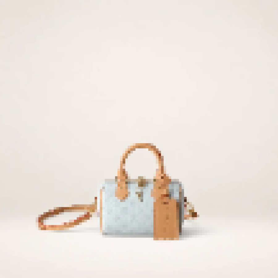 Monogram Mini Boston Bag – Women's Small Crossbody Purse with Removable Strap