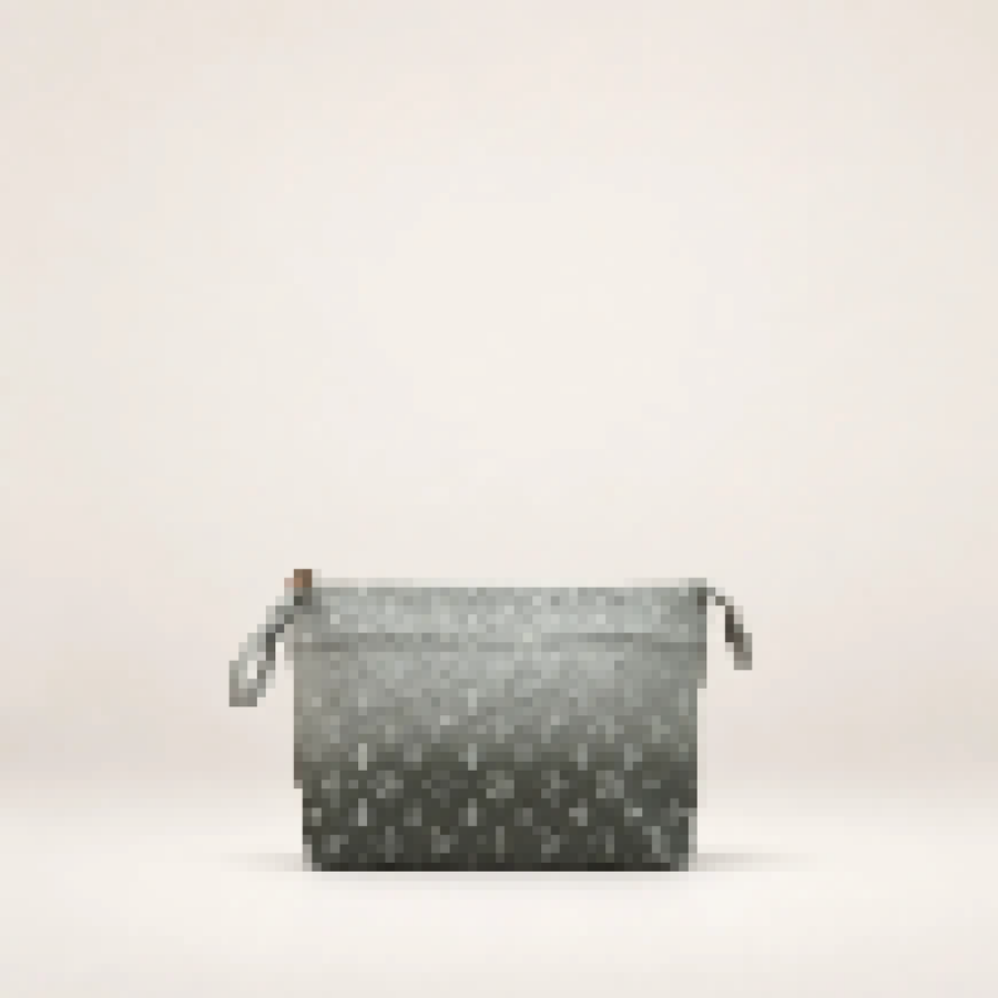 Monogram Travel Pouch – Unisex Zip Organizer Clutch Bag for Everyday Essentials