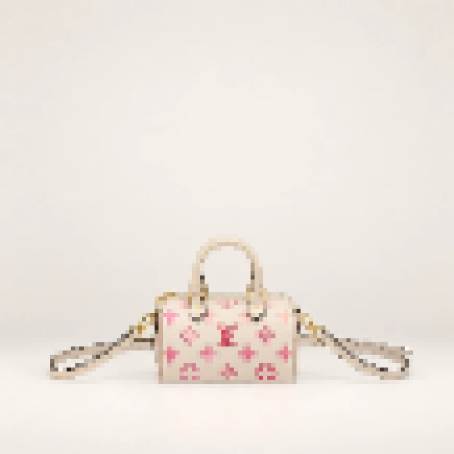 Monogram Mini Top Handle Bag – Women's Crossbody Purse with Compact Everyday Design