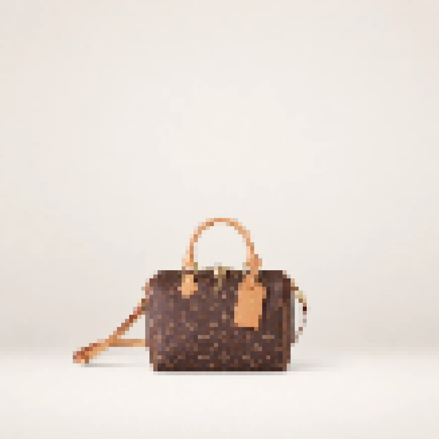Monogram Boston Bag – Women's Top Handle Crossbody Handbag with Removable Strap
