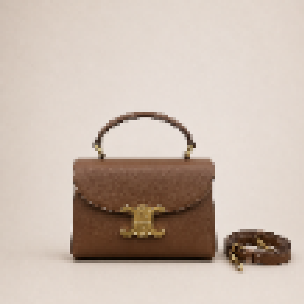 Structured Top Handle Crossbody Shoulder Bag with Statement Clasp for Everyday Use