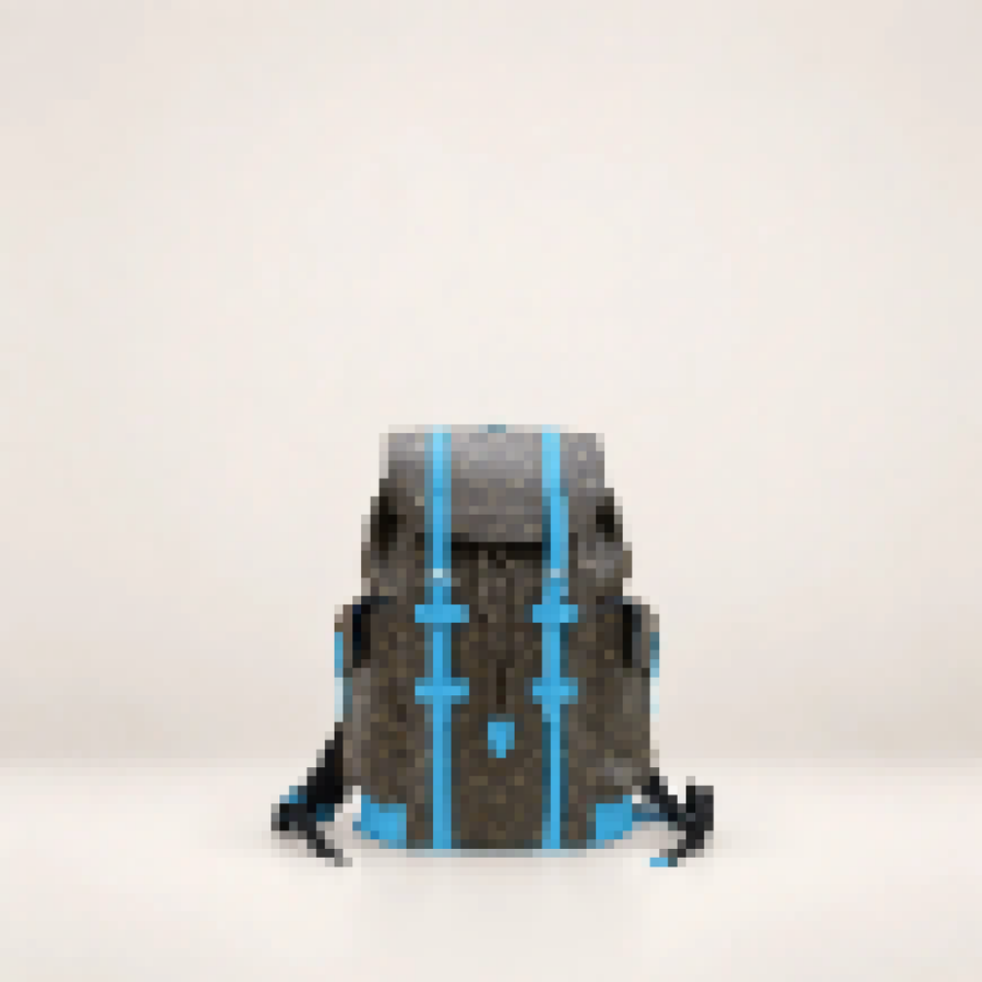 Monogram Structured Backpack – Unisex Travel Bag with Spacious Everyday Storage